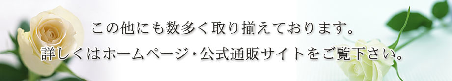 この他にも数多く取り揃えております。詳しくはホームページ・公式通販サイトをご覧下さい。